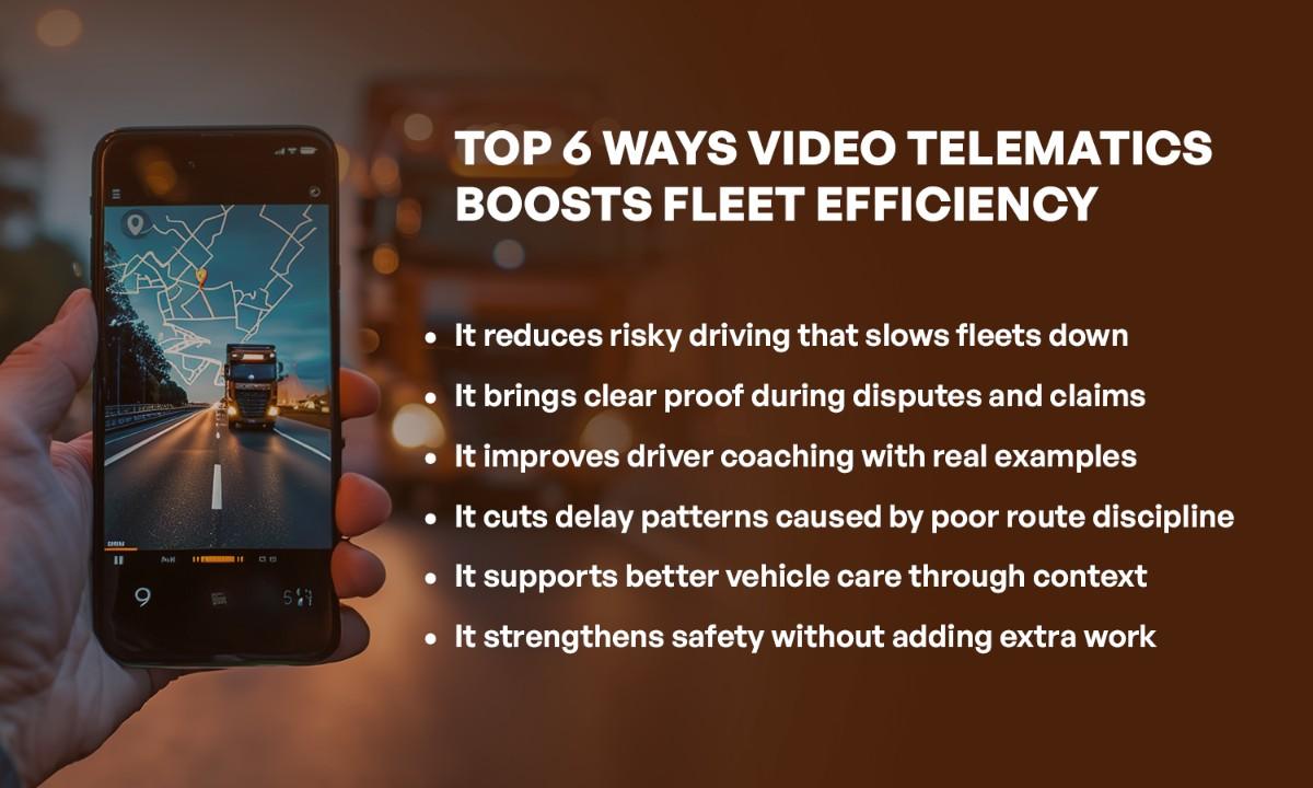 Ways Video Telematics Improves Fleet Efficiency