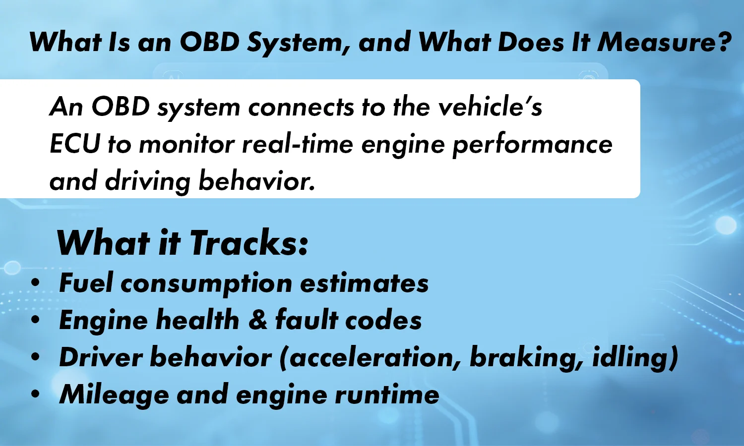 OBD vs Fuel Sensors